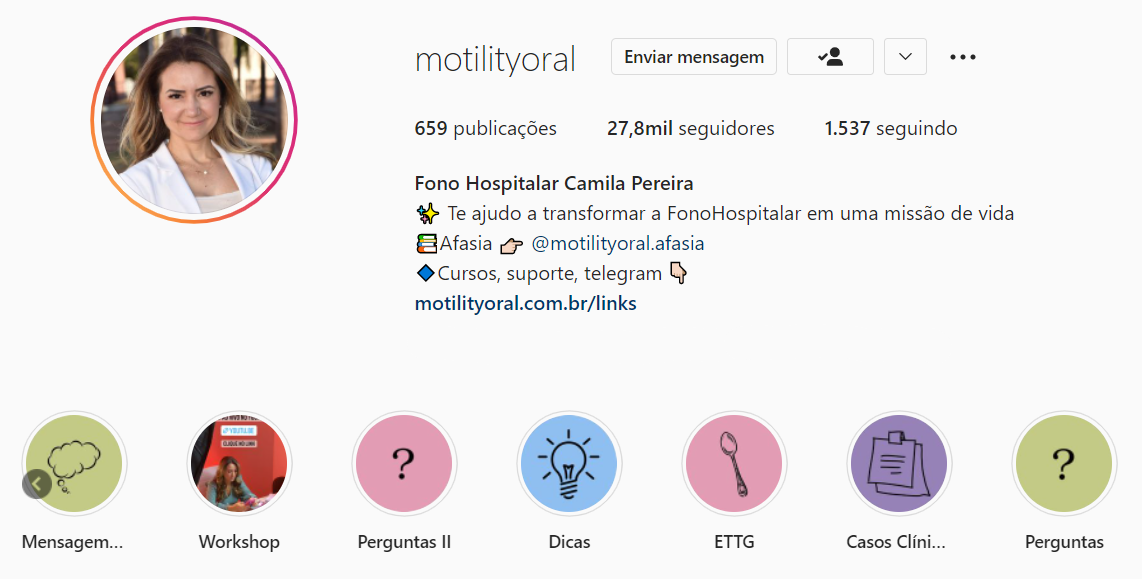 Instagram da Motility Oral – ETTG e fono hospitalar.