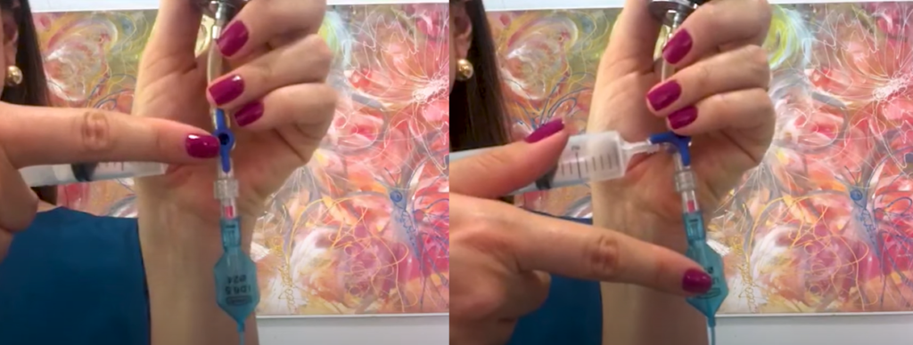 O cuff vai murchar se deixar a torneirinha aberta assim – Motility Oral.
