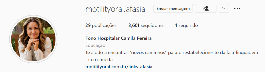Instagram da Motility Oral Afasia – Fono Hospitalar. 