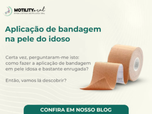 Aplicação de bandagem na pele do idoso, em pele idosa e bastante enrugada - Motility Oral.